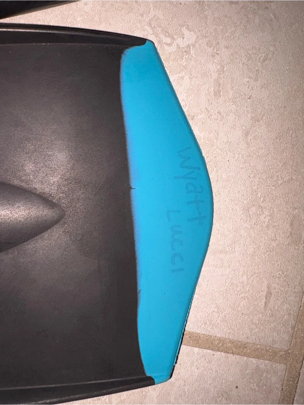 TYR Black and Teal Flexfins Swim Fins for kids - Long Blade Training Fins